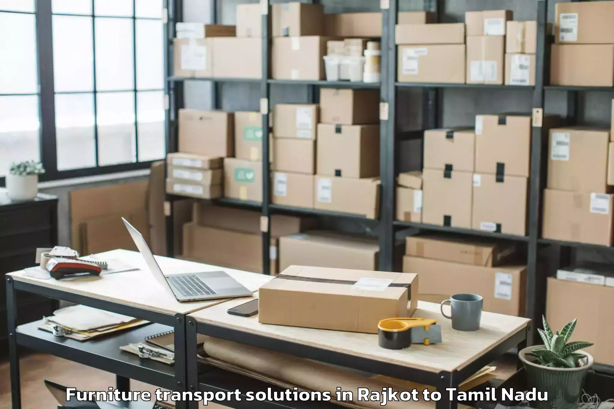 Top Rajkot to Arcot Furniture Transport Solutions Available